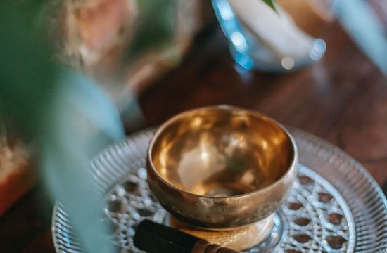 Traditional singing bowl massage